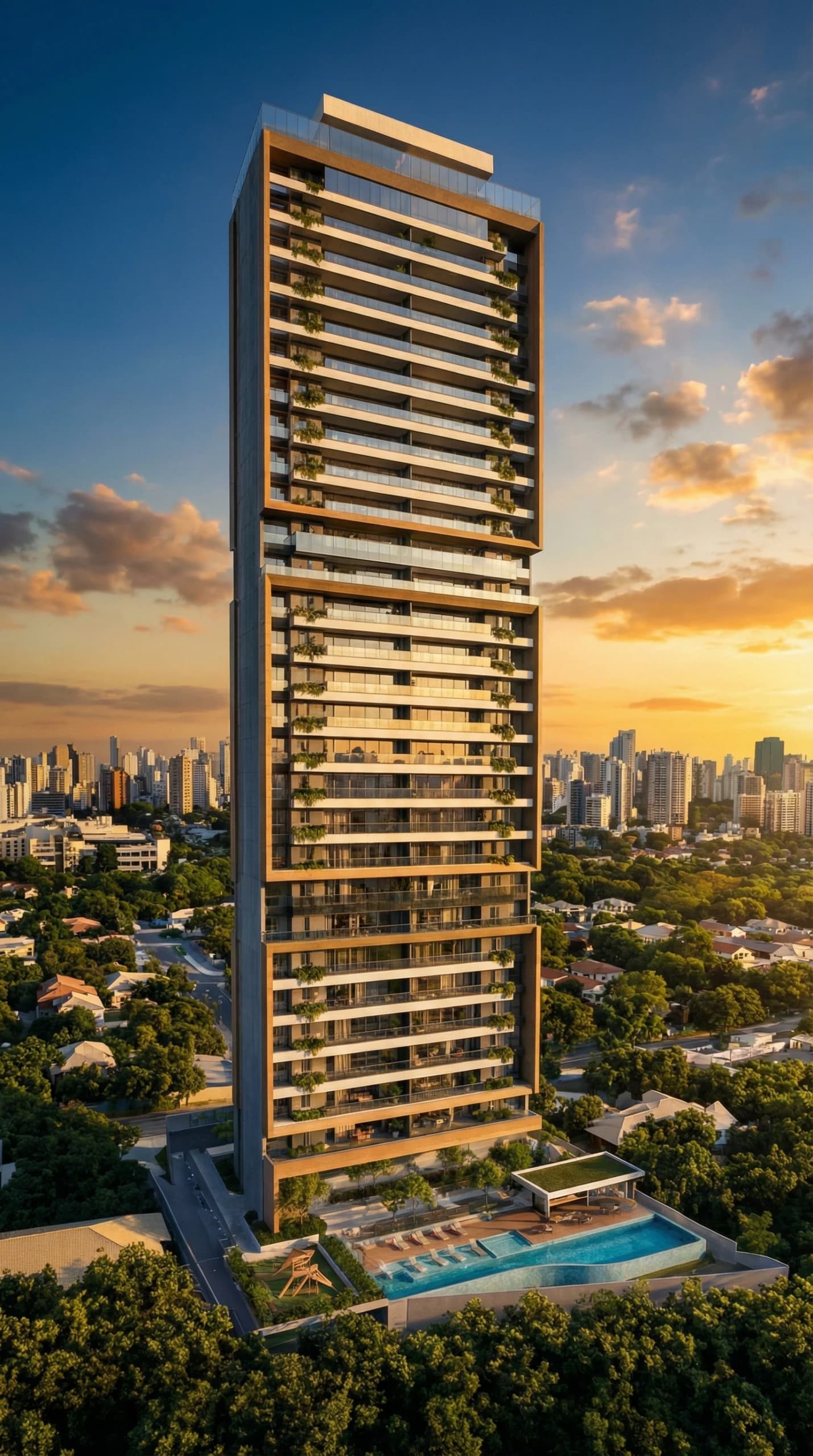 Residencial Mont Blanc Hill — Uma torre que se destaca no skyline