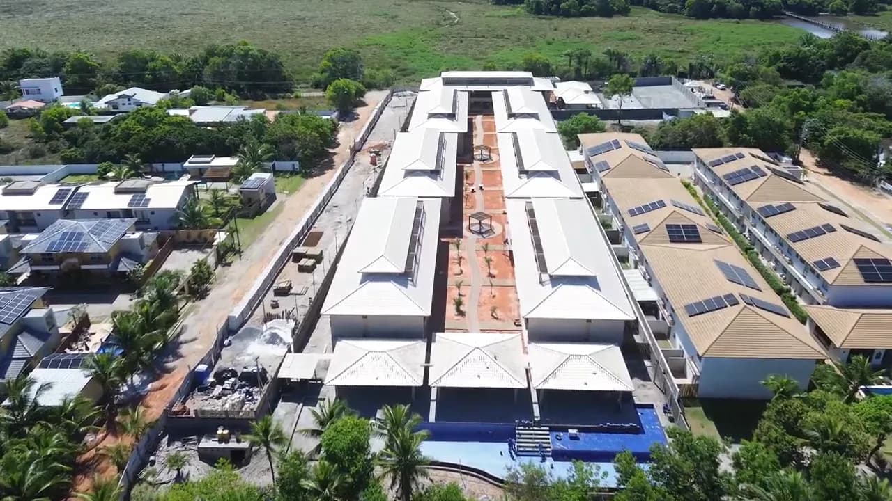 Avanço da obra, Registro aéreo da obra — vídeo 1